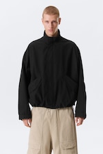 Black - Relaxed Sporty Utility Jacket - 2