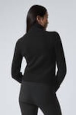 Schwarz - Strickjacke mit Reißverschluss Winona - 2