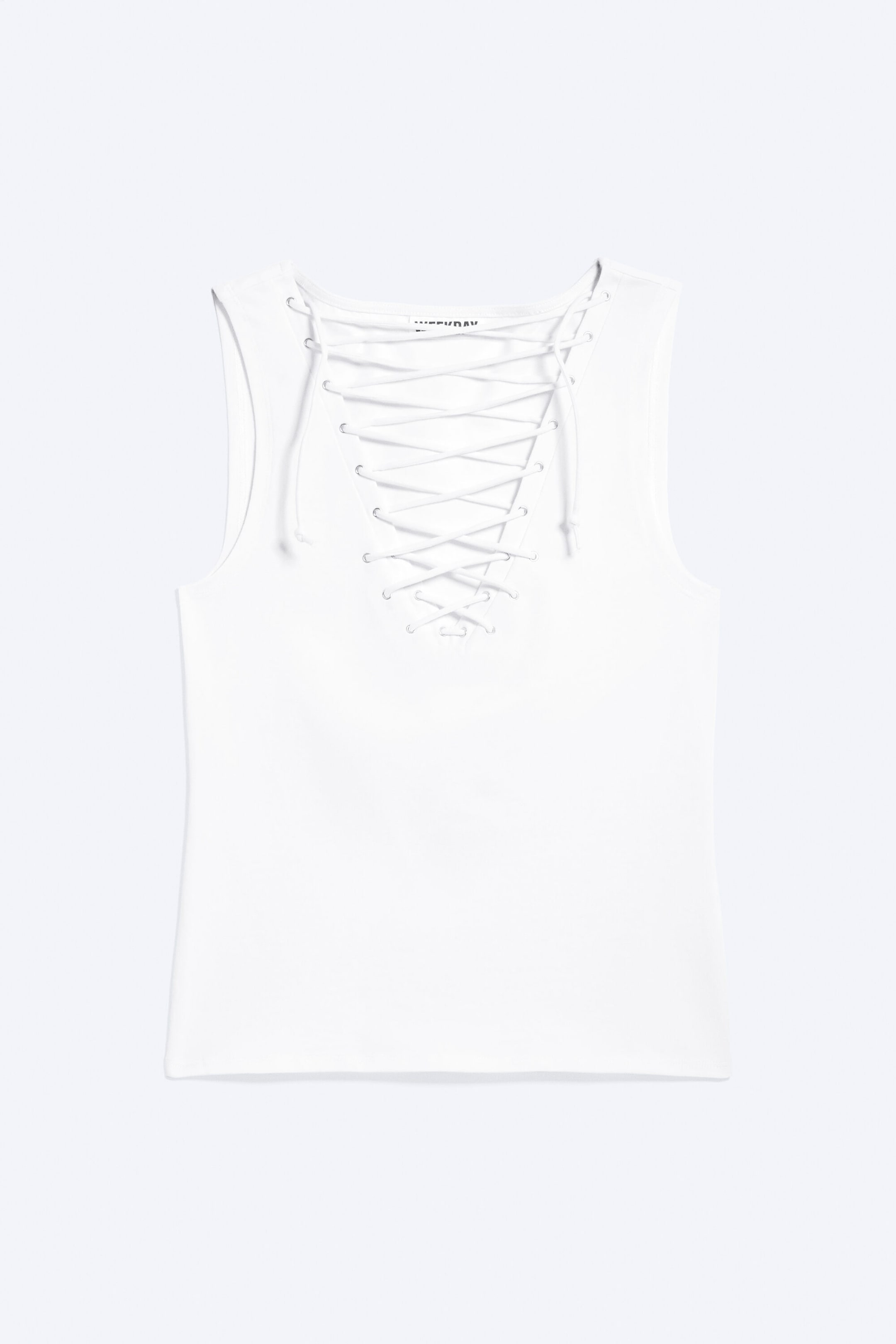 Blanc - Haut à bretelles col V - 4