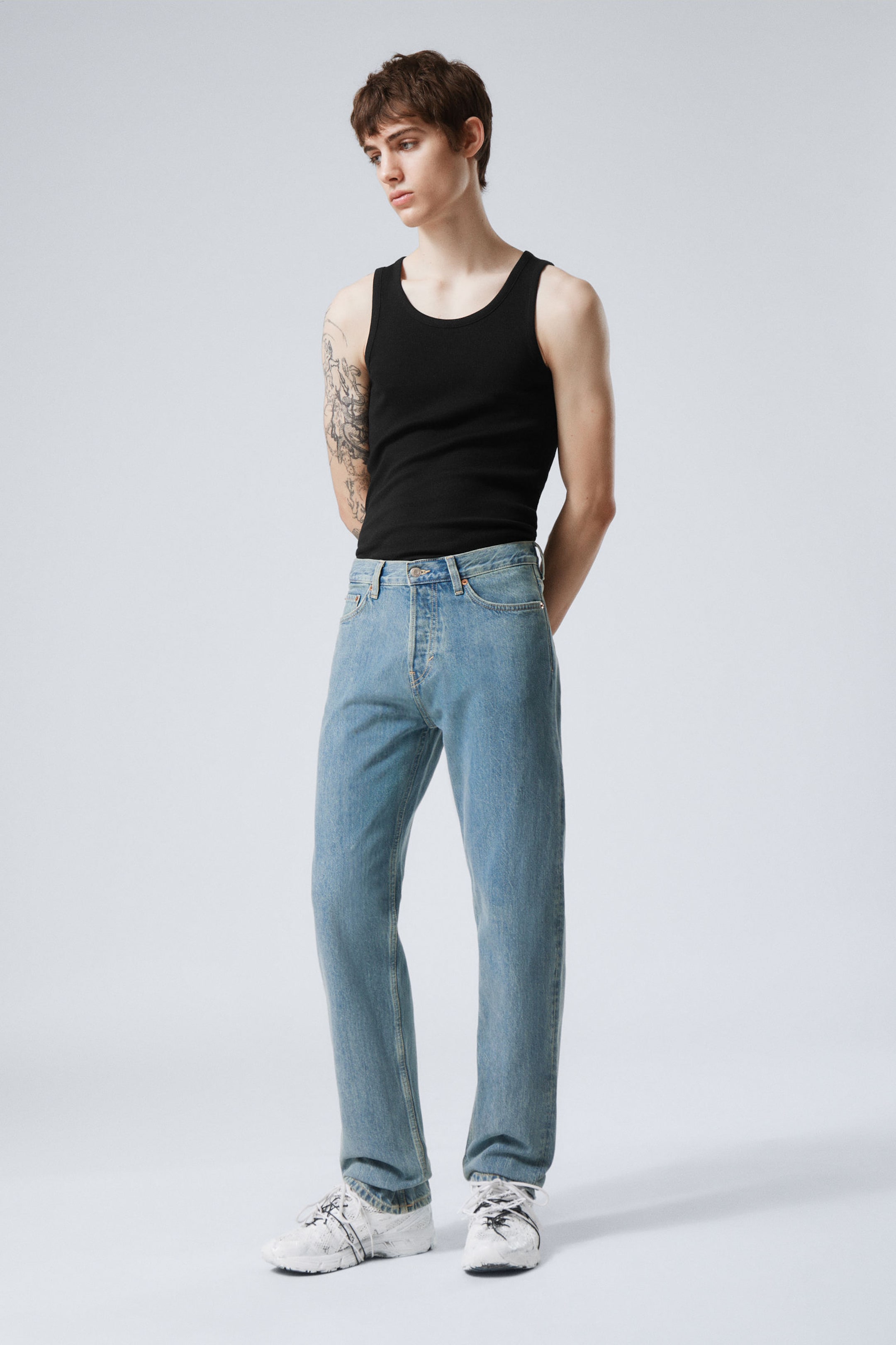 #79829D - Space Relaxed Straight Leg Jeans - 1