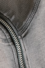 Grå spraytvätt - Långärmad polotröja med dragkedja - 1