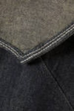 Blue Touch - Fitted Asymmetric Denim Top - 2