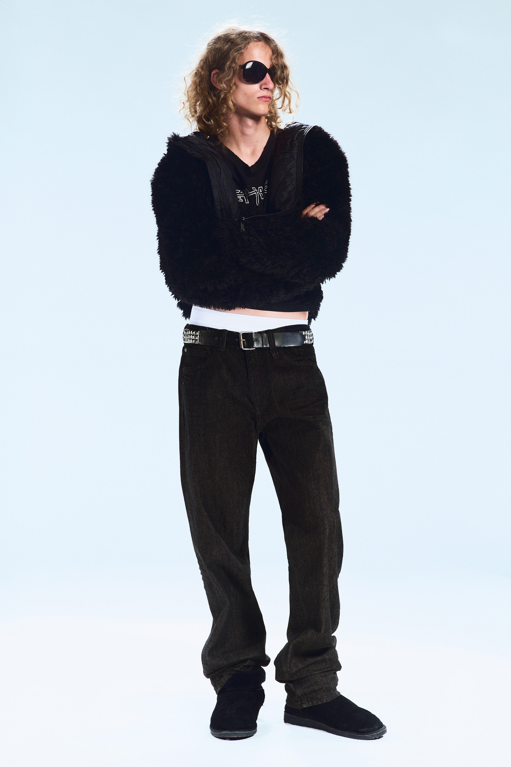 Extra Black Rinse - Anti Unisex Low Waist Regular Straight Jeans - 2