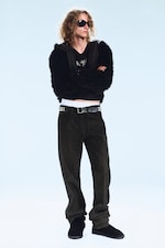 Extra Black Rinse - Anti Unisex Low Waist Regular Straight Jeans - 1