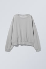 Hellgrau - Weites Sweatshirt - 0