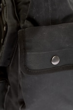 Washed Black - Multi-pocket Shoulder Bag - 4