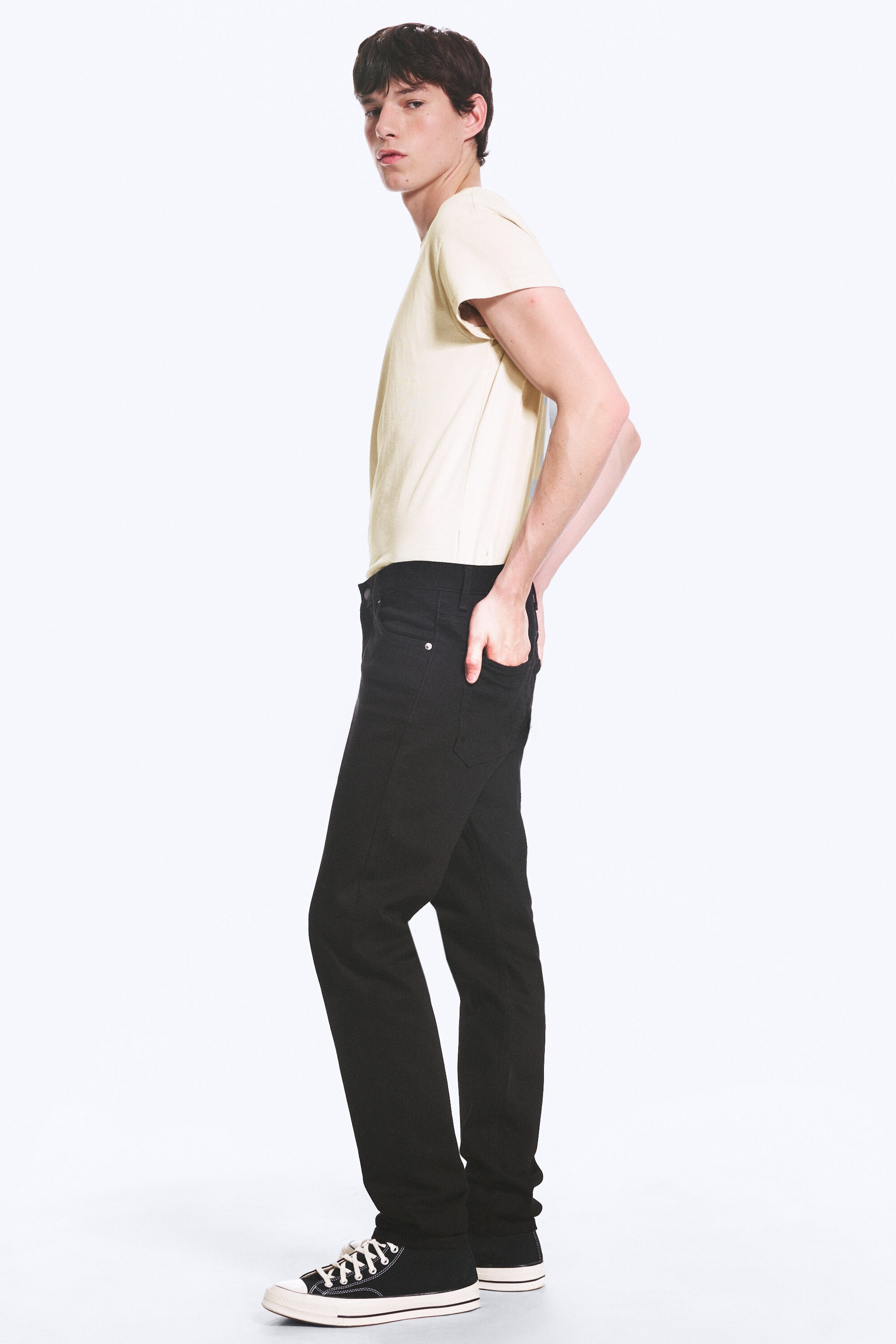 Almost Black - Black - Sunday Mid Rise Slim Tapered Jeans - 2