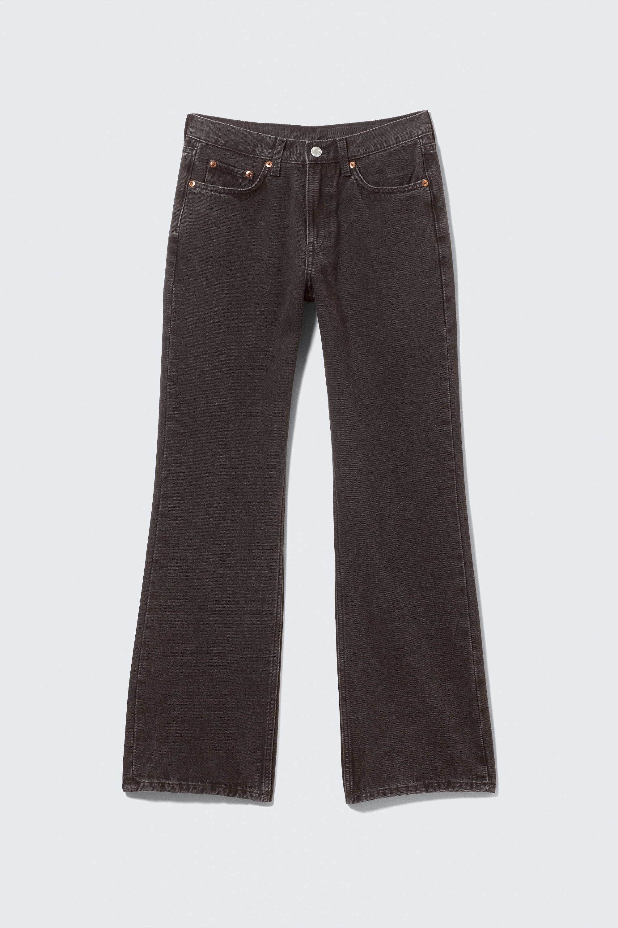 Moon Mid Rise Regular Bootcut Leg Jeans - Tuned Black - Black/Seventeen Blue - středně modrá/Aeon Blue - Light Blue/Deep Cyan - Medium Blue