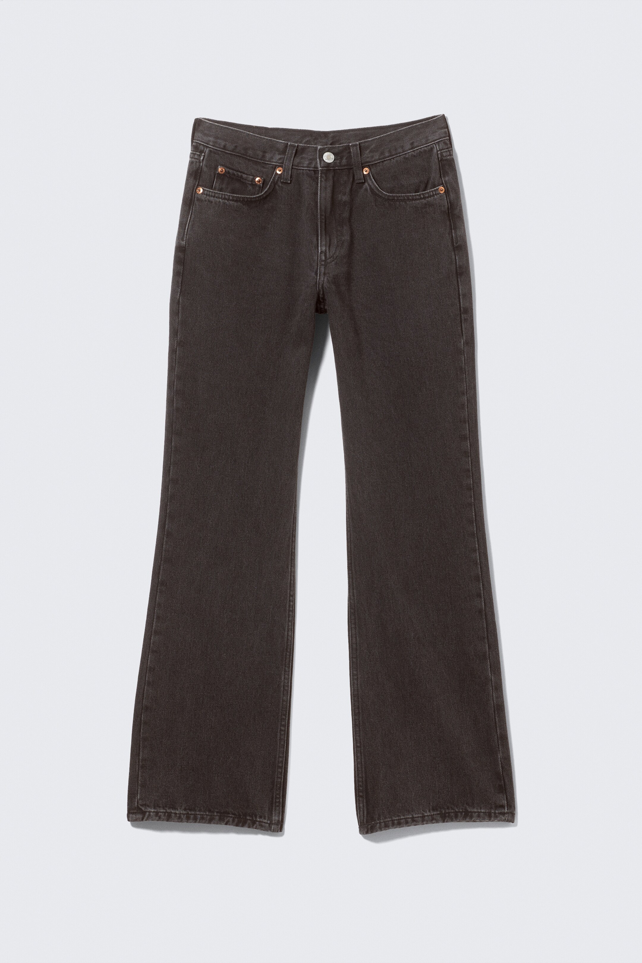 Visa större bild: Moon Mid Waist Regular Bootcut Leg Jeans - Tuned Black - Svart - DAM | H&M SE 6