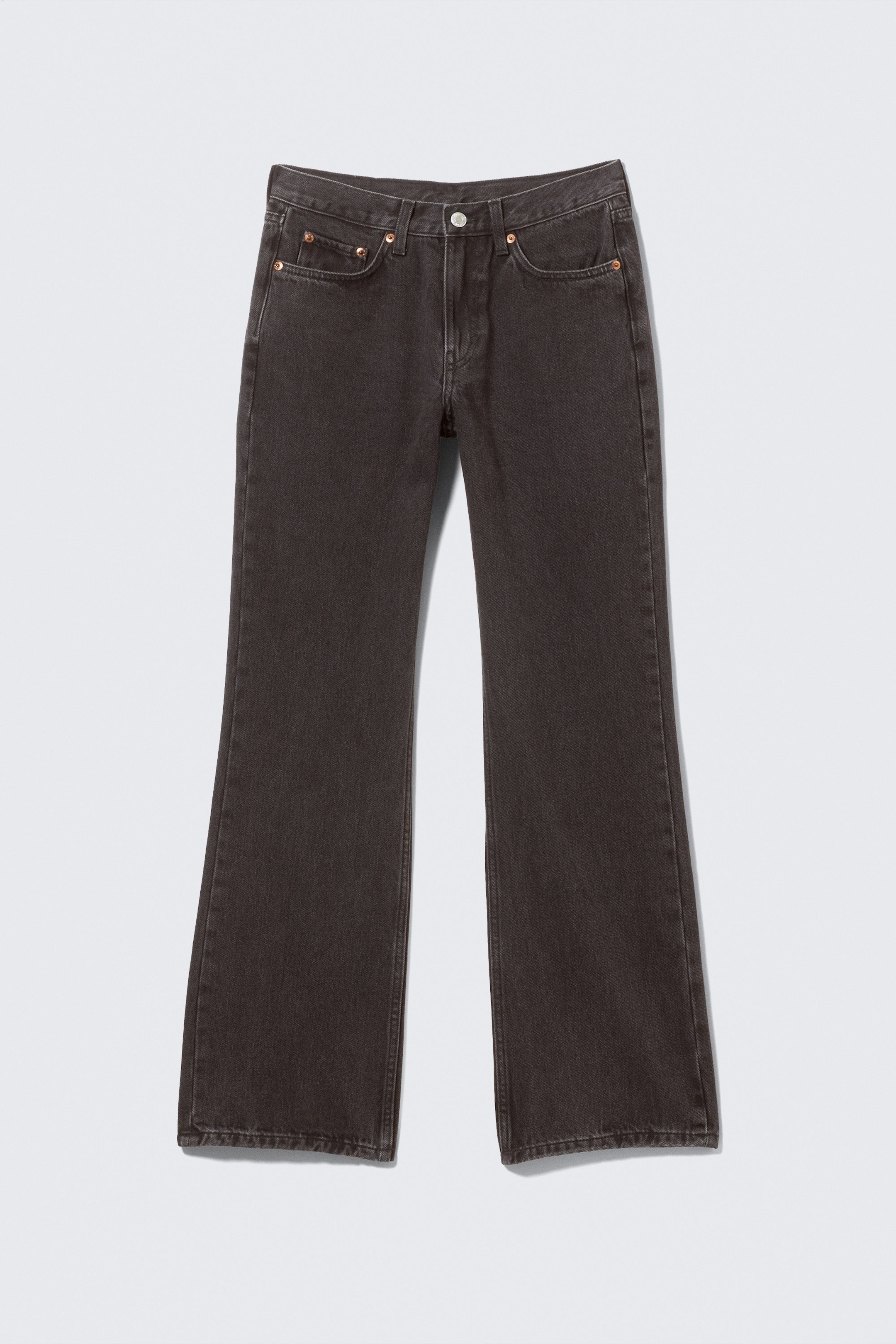 Tuned Black - Svart - Moon Mid Waist Regular Bootcut Leg Jeans - 1