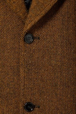 Orange meliert - Einreihiger Oversize-Mantel aus einer Wollmischung - 1