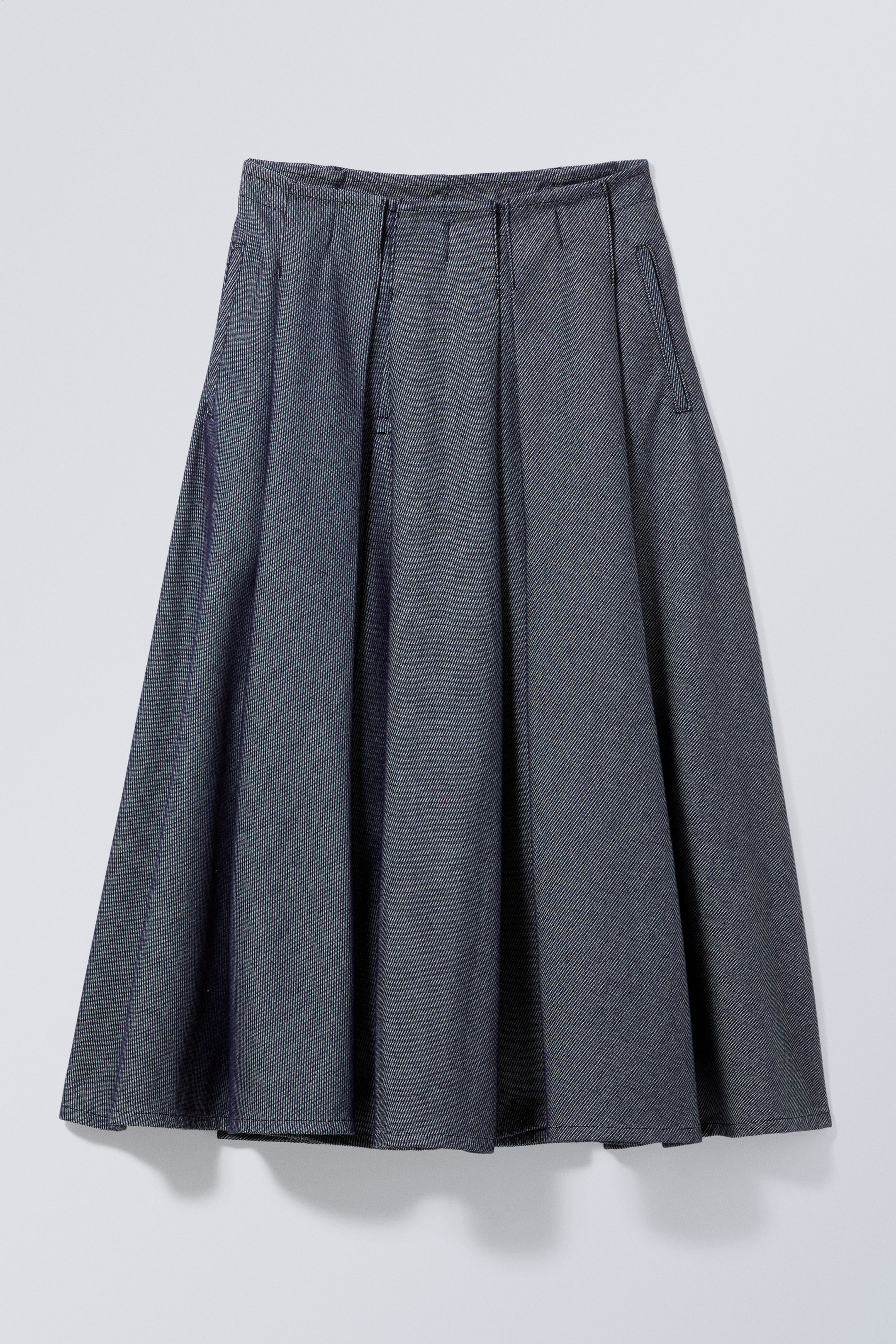 Dusty Blue - Pleat Skirt – Unifrom™ + Weekday Limited Edition - 0