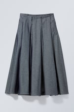 Dusty Blue - Pleat Skirt – Unifrom™ + Weekday Limited Edition - 0