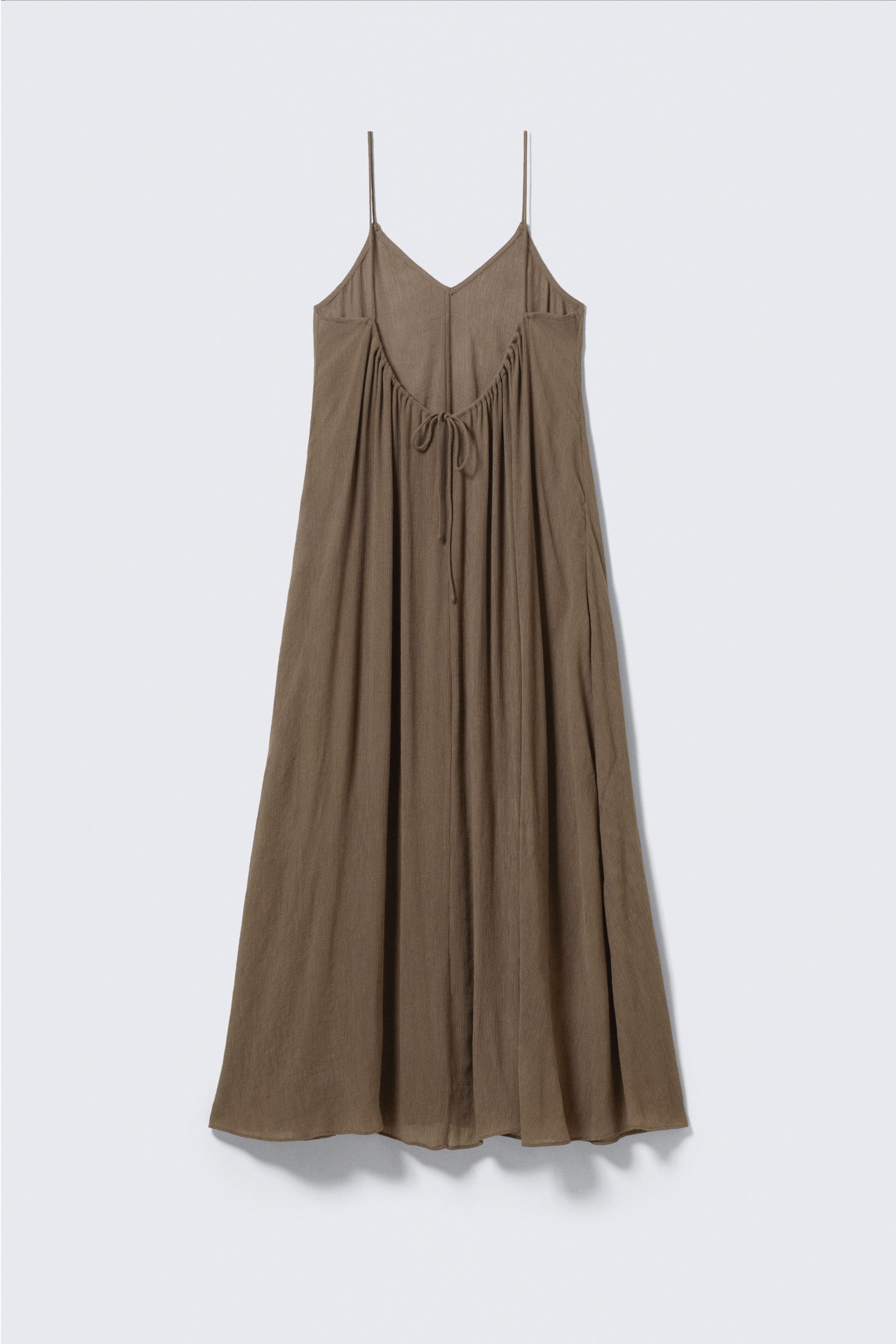 Bruin - Zwierige maxi-jurk - 4