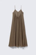 Bruin - Zwierige maxi-jurk - 4