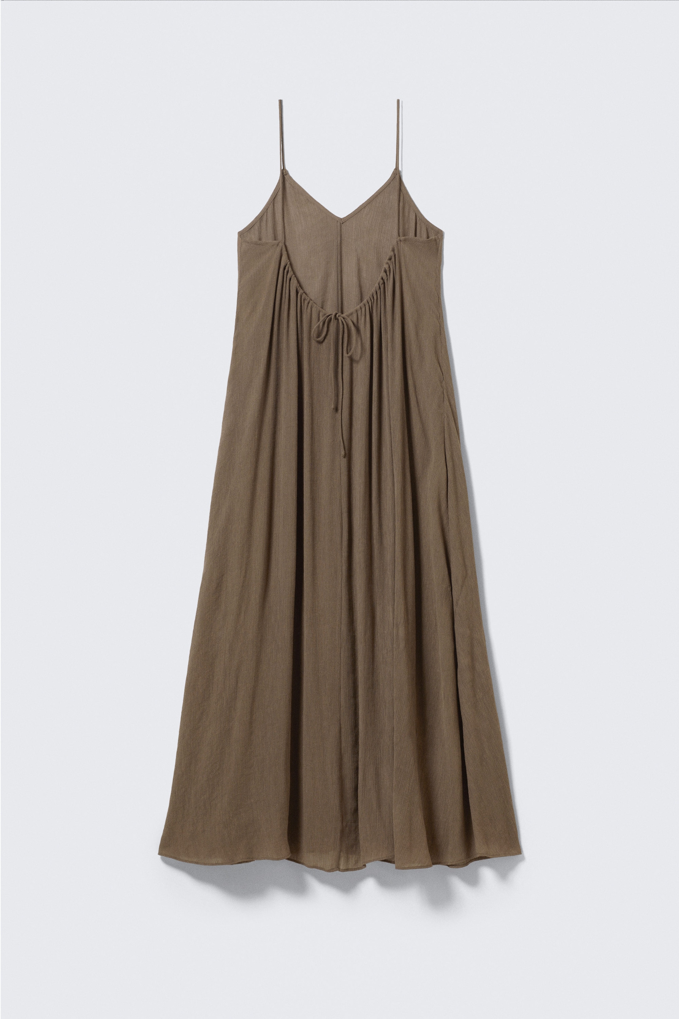 Brown - Flowy Maxi Dress - 2