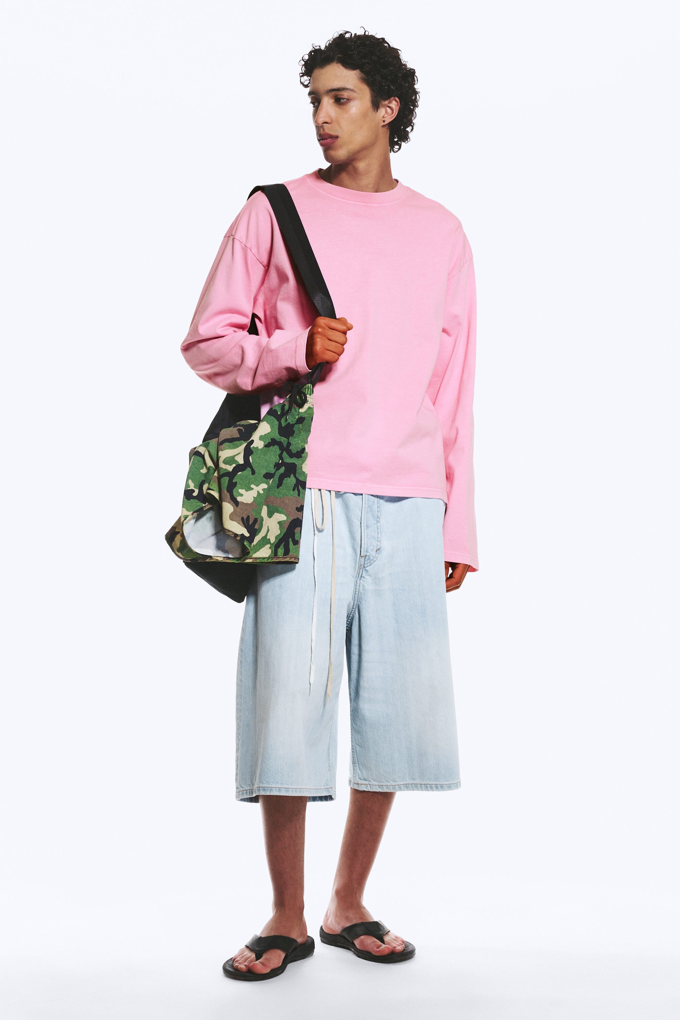 Gewaschenes Rosa - Boxy Longsleeve mit lockerer Passform - 2