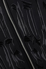 Dark Navy Blue - Simon Graphic Scuba Zip Hoodie - 1