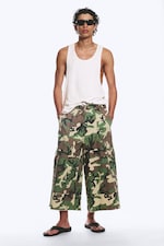 Classic Camo - Lange katoenen cargoshort - 0