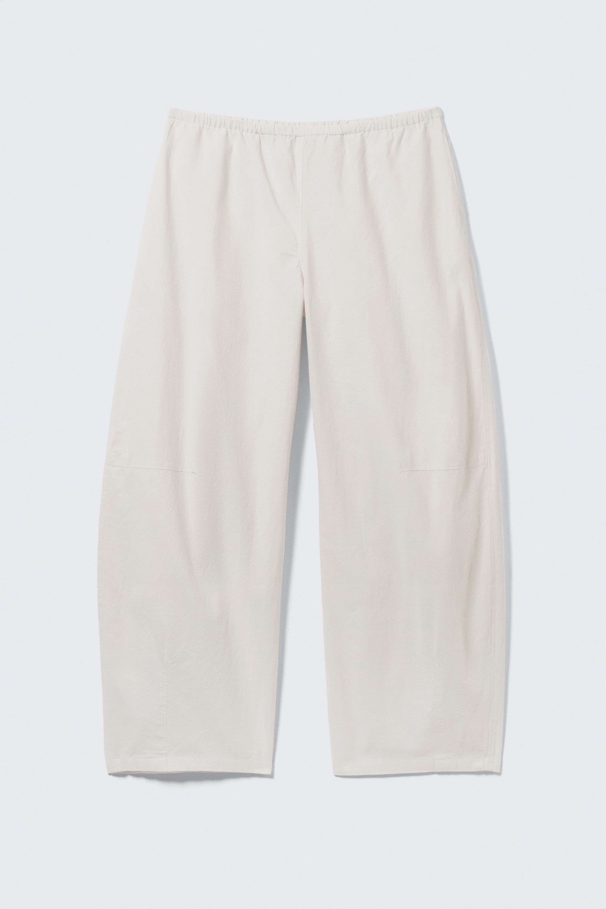 Low Rise Loose Pull-on Trousers - Ljusbeige/Grå