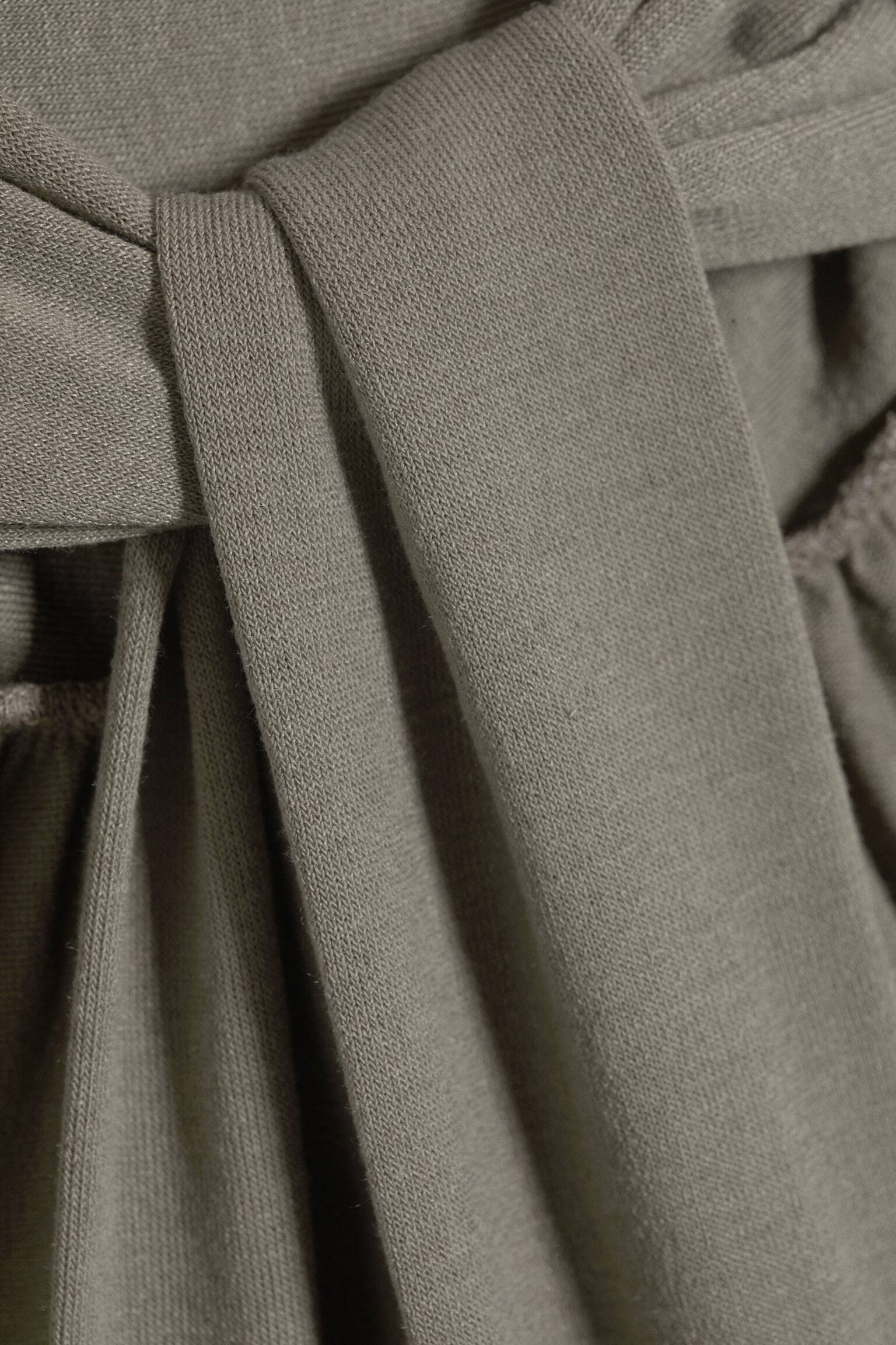 Drapiertes Neckholder-Top-Staubiges Graubraun - 7