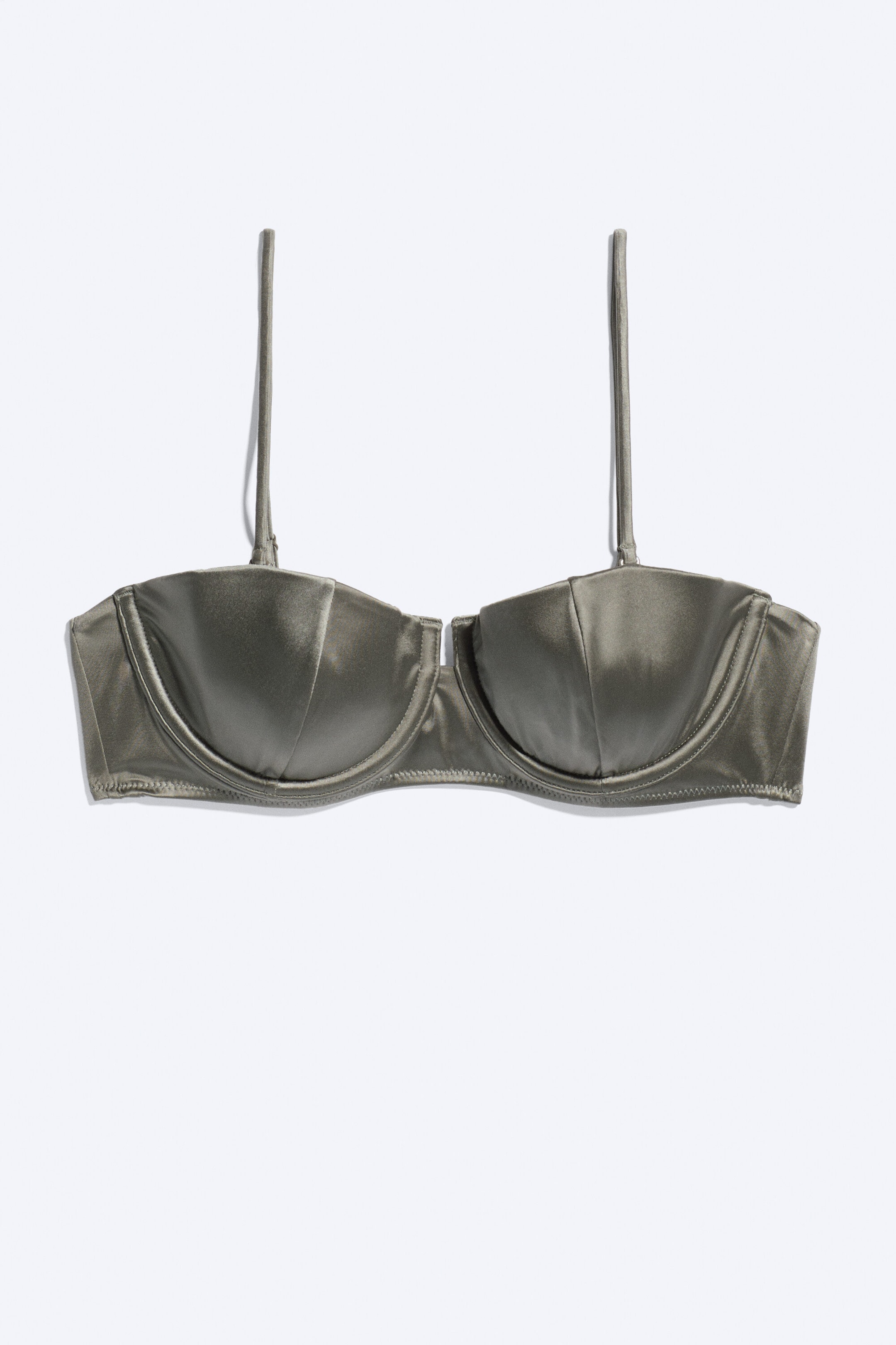 Dusty Grey - Padded Wire Bikini Top - 5