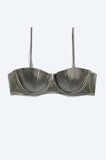 Dusty Grey - Padded Wire Bikini Top - 5