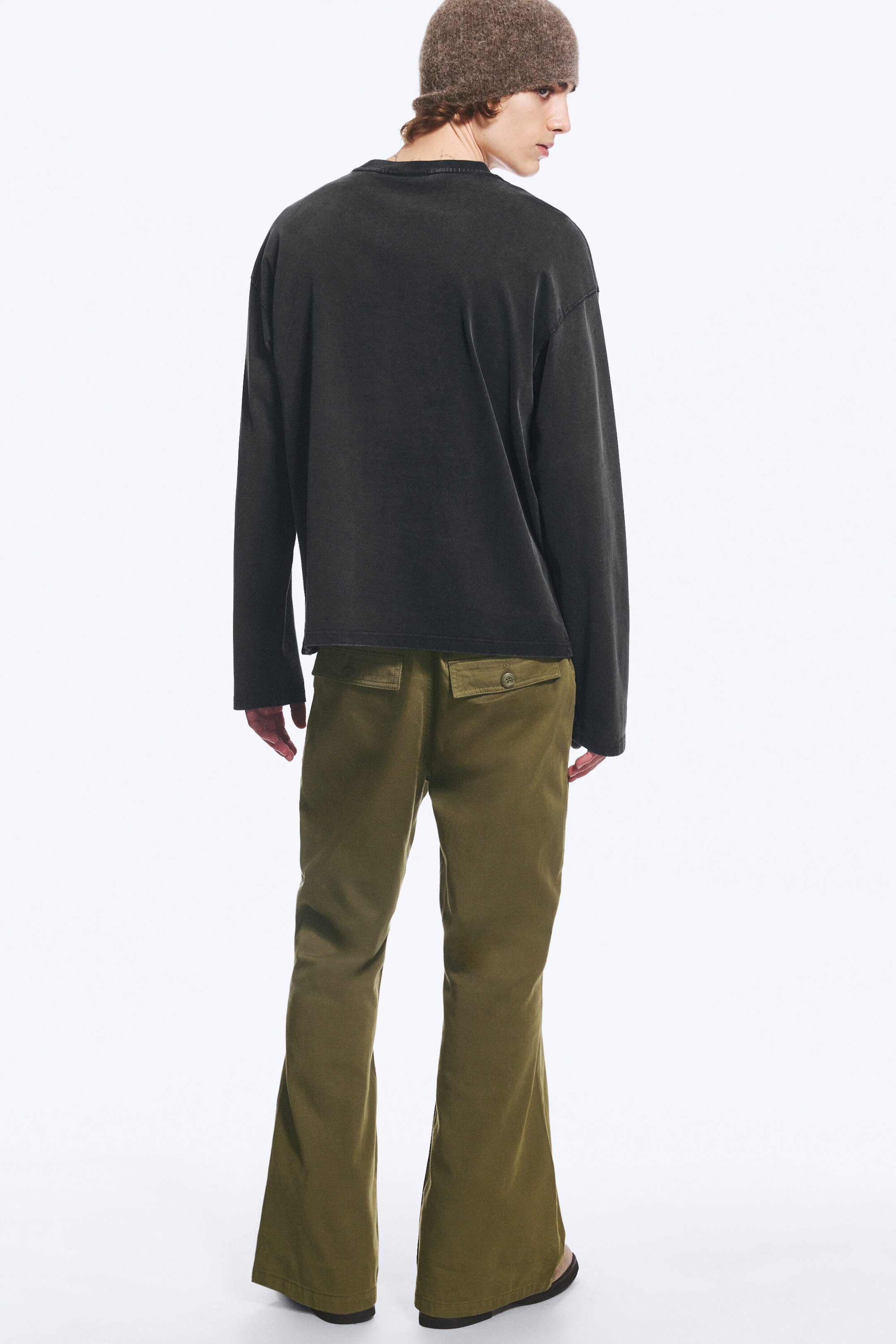 Washed Dark Grey - Great Boxy Graphic Long Sleeve T-shirt - 6