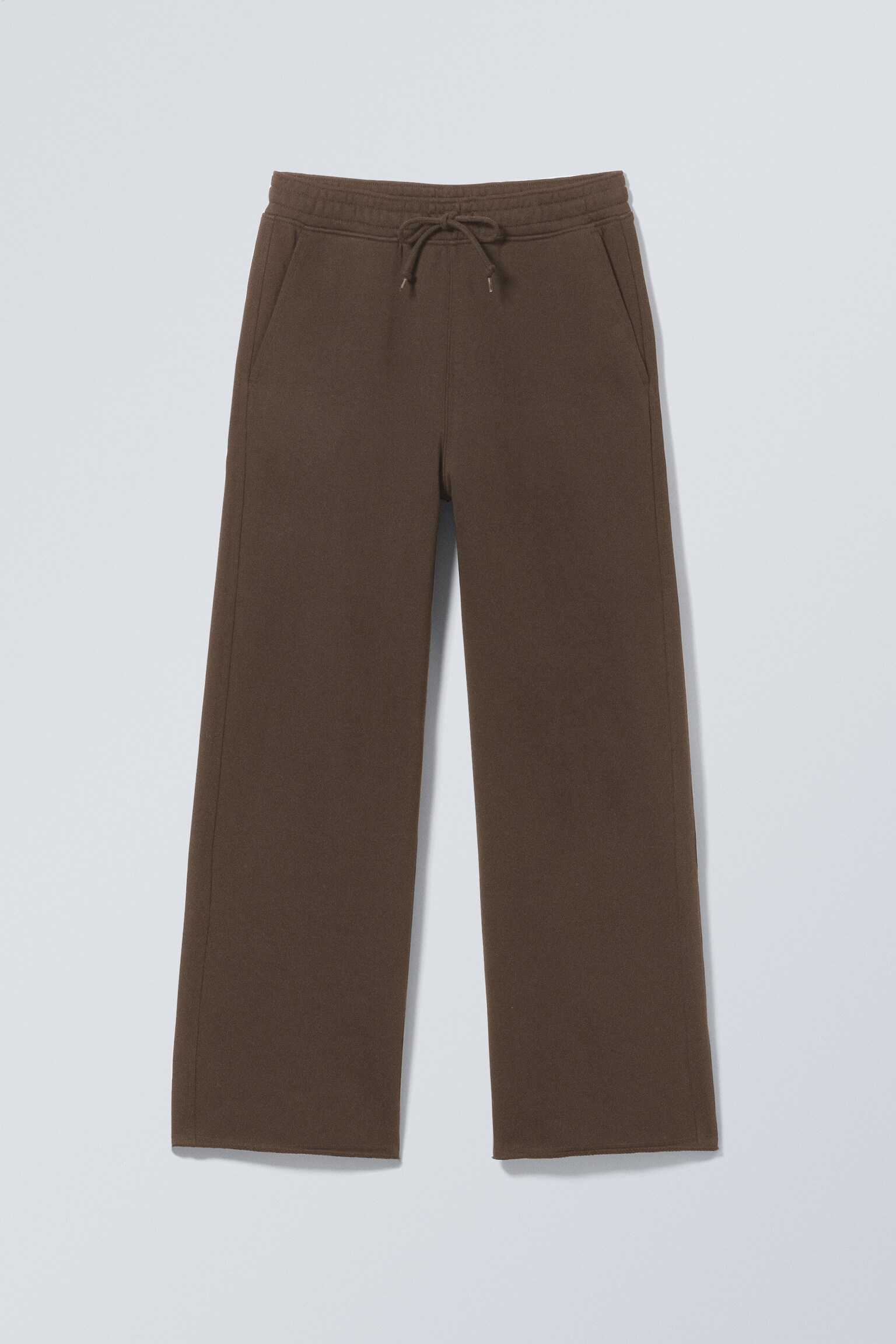 Astro Sweatpants i frotté med lös passform - Mörkbrun/Ljus dimgrå/Svart