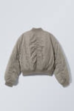 Dusty Mole - Cropped Eyelet Bomber Jacket - 1