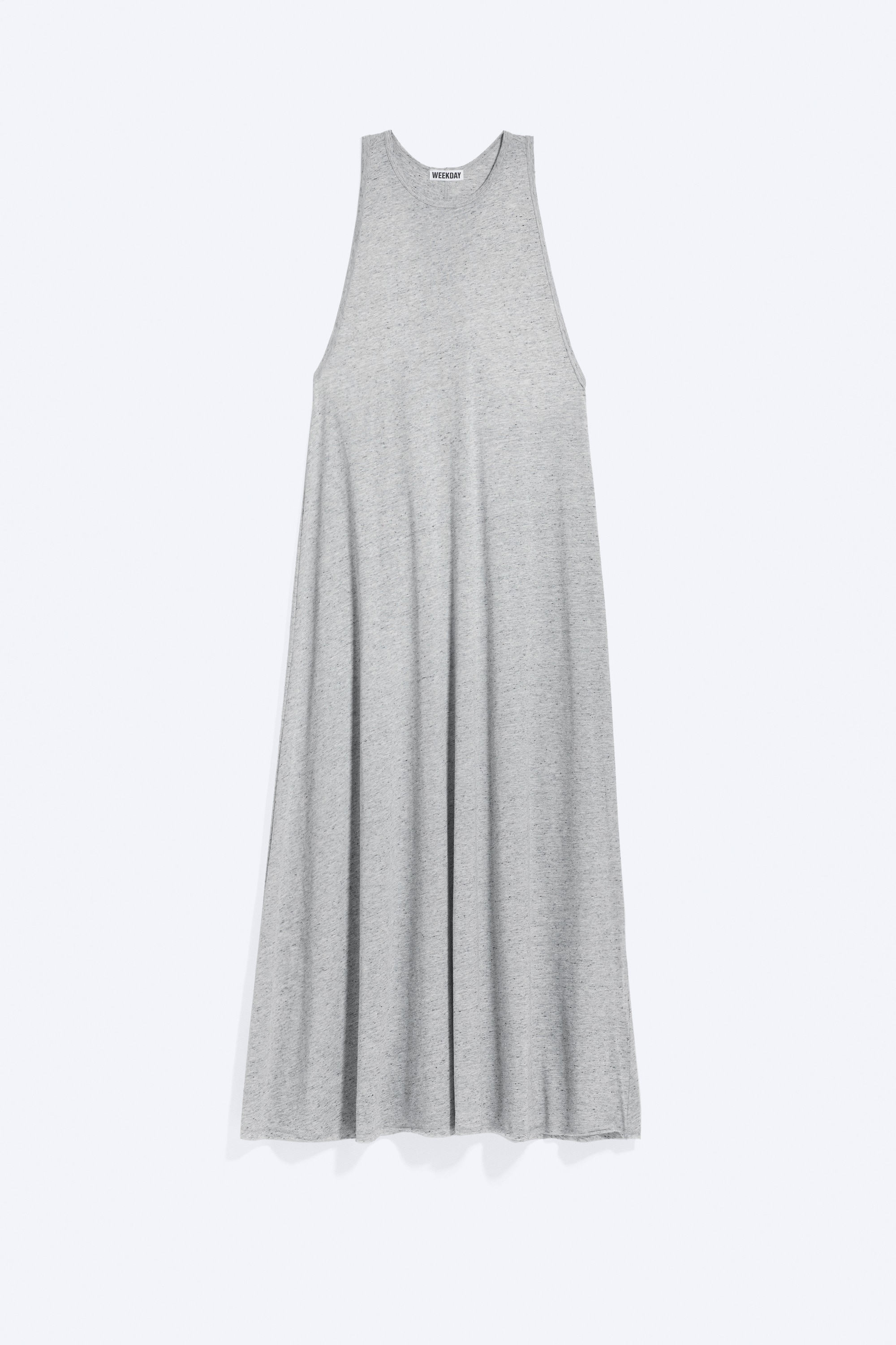 Racerback Maxi Dress - Støvet gråmeleret/Sort/Mørkeblå