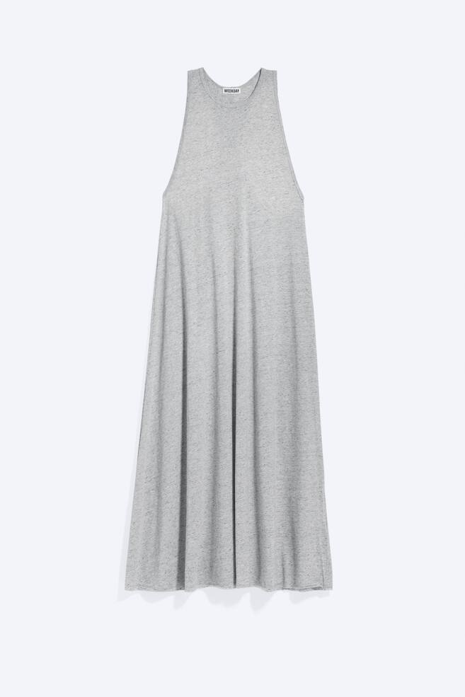 Racerback Maxi Dress - Dusty Grey Melange/Black - 1
