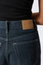 Blue Rinse - Dark Blue - Rail Mid Rise Loose Wide Leg Jeans - 4