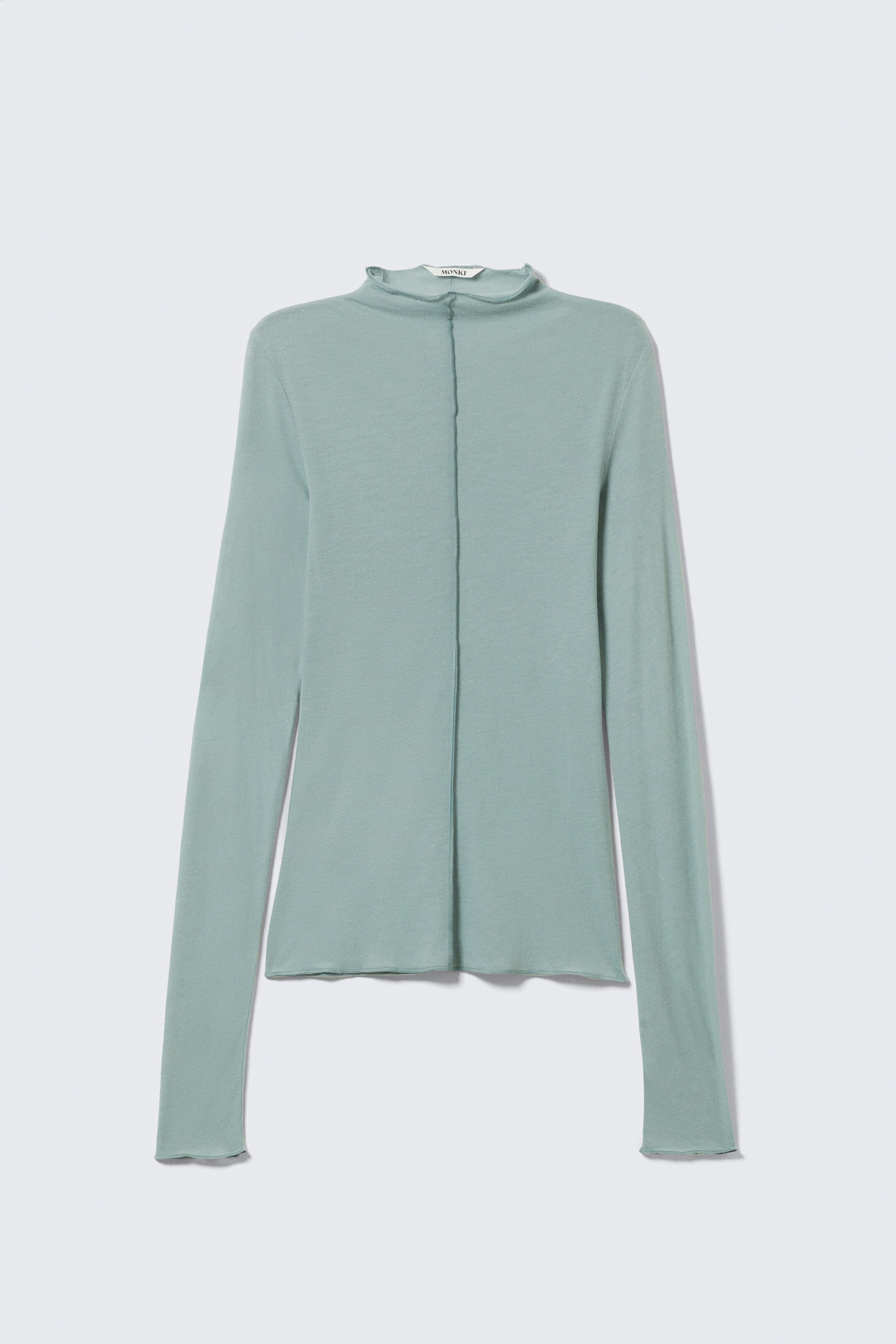 Agrandir l'image: Haut ajusté à manches longues et col montant - Turquoise - FEMME | H&M CH 4