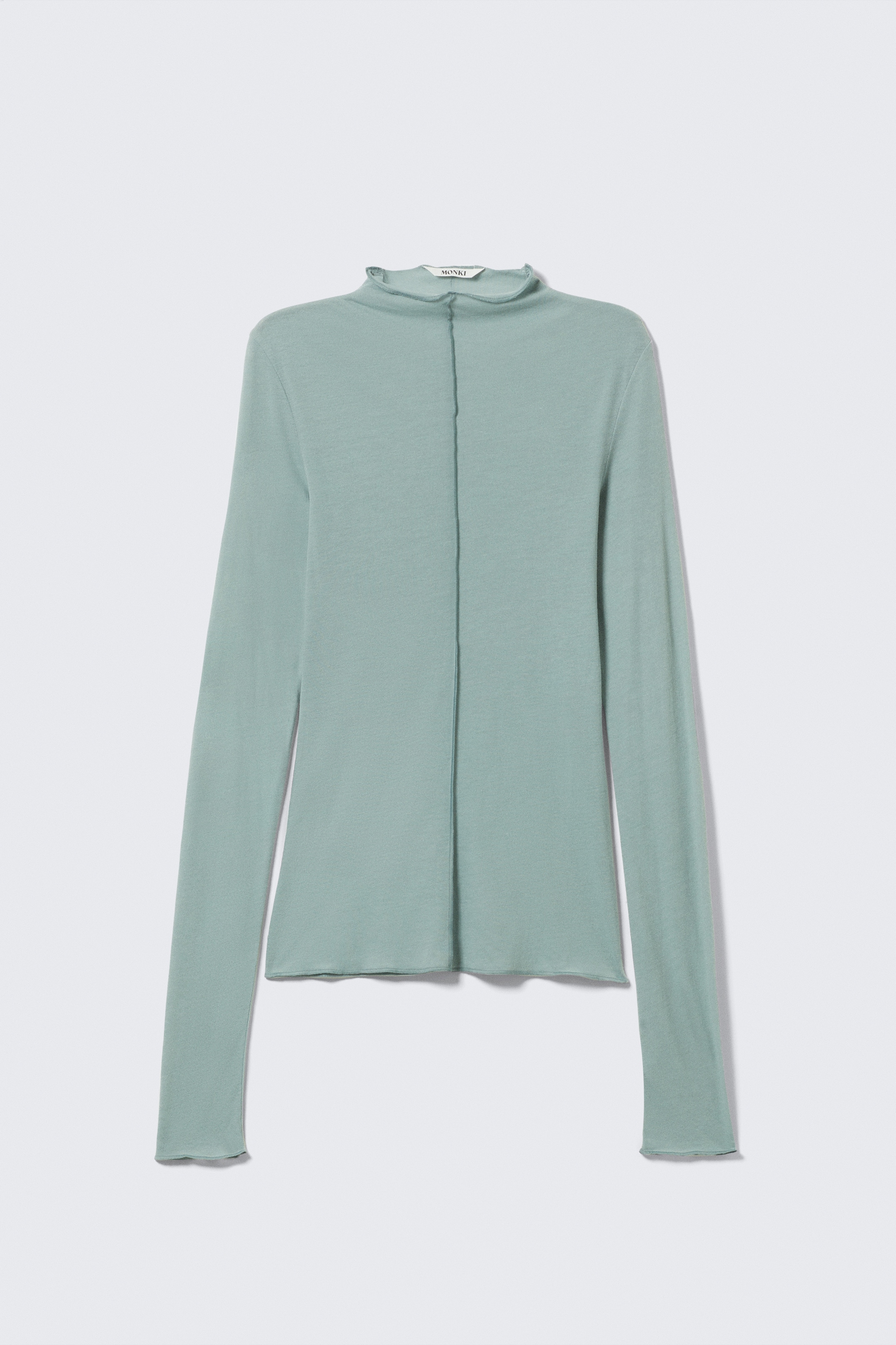 Zobrazit větší obrázek: Slim Fit Long-Sleeved Mock-Neck Top - Turquoise - ŽENY | H&M CZ 4
