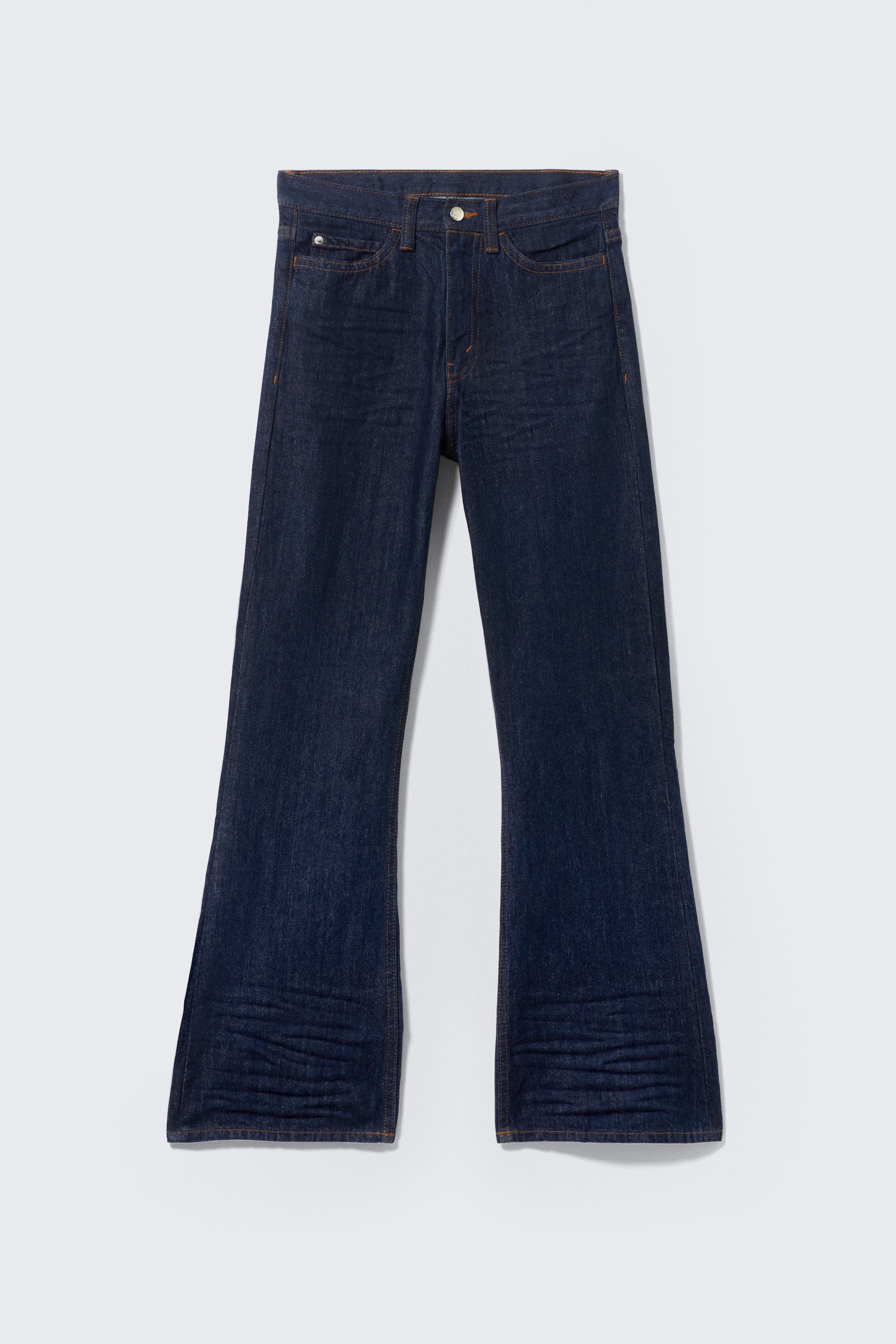 Blue Rinse - Dark Blue - Boo Bootleg Low Rise Regular Bootcut Jeans - 8