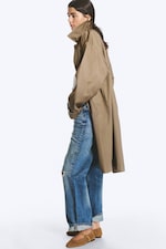 Dusty Mole - Relaxed Single-Breasted Car Coat - 2