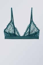 Petrol - Ruffle Triangle Bralette - 0