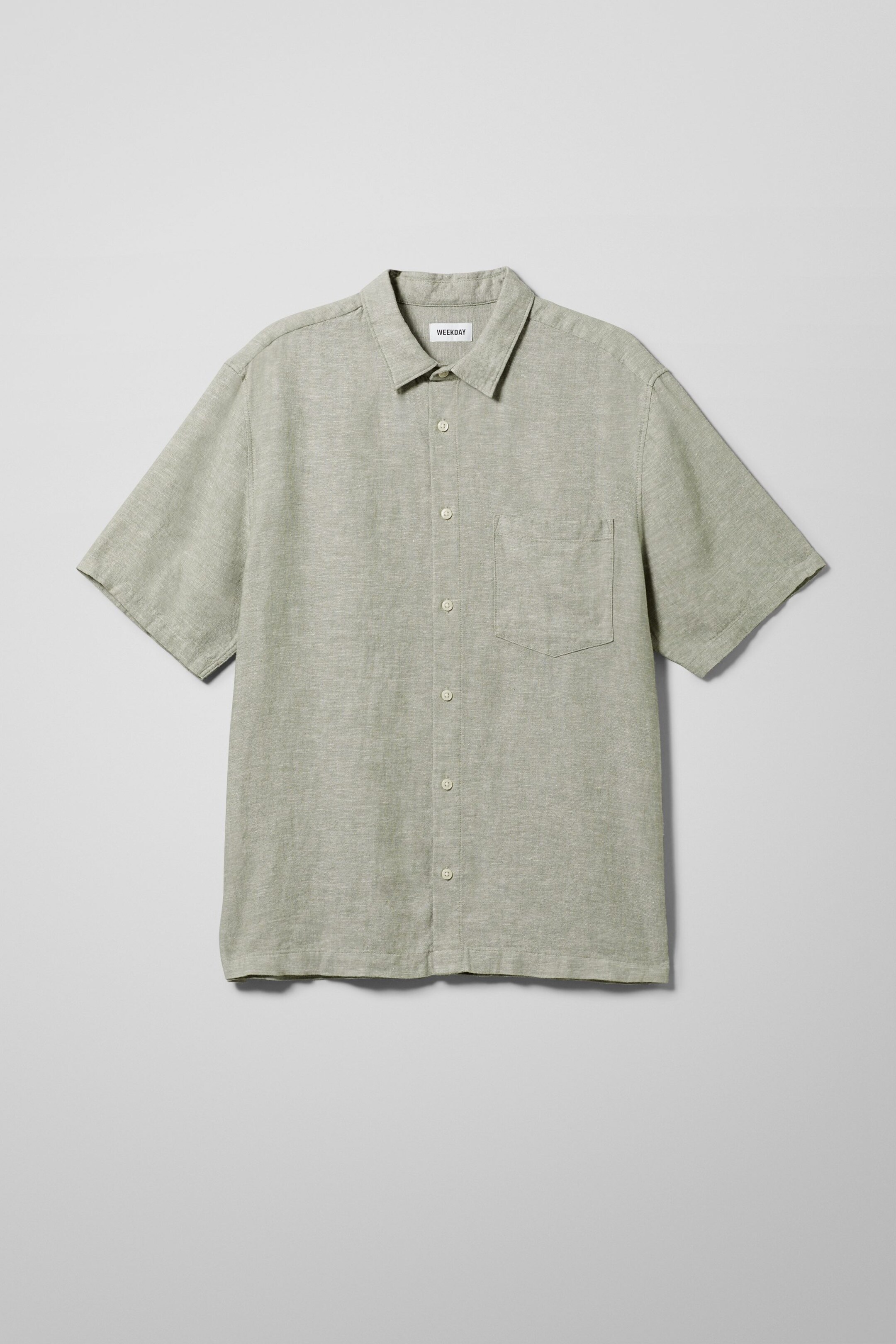 Green - Randy Linen Short Sleeve Shirt - 0