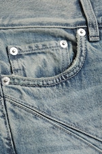 MC Blue - Medium Blue - Low-Rise Regular Straight Biker Jeans - 7