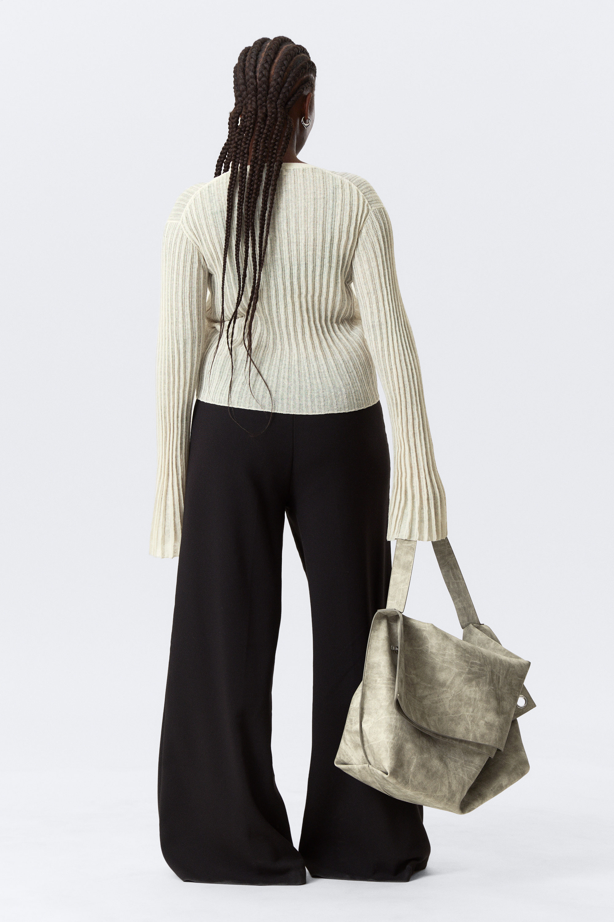 Ecru - Sheer Linen-Blend Cardigan - 5