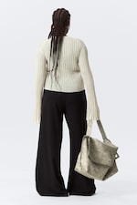 Écru - Cardigan en lin mélangé transparent - 3