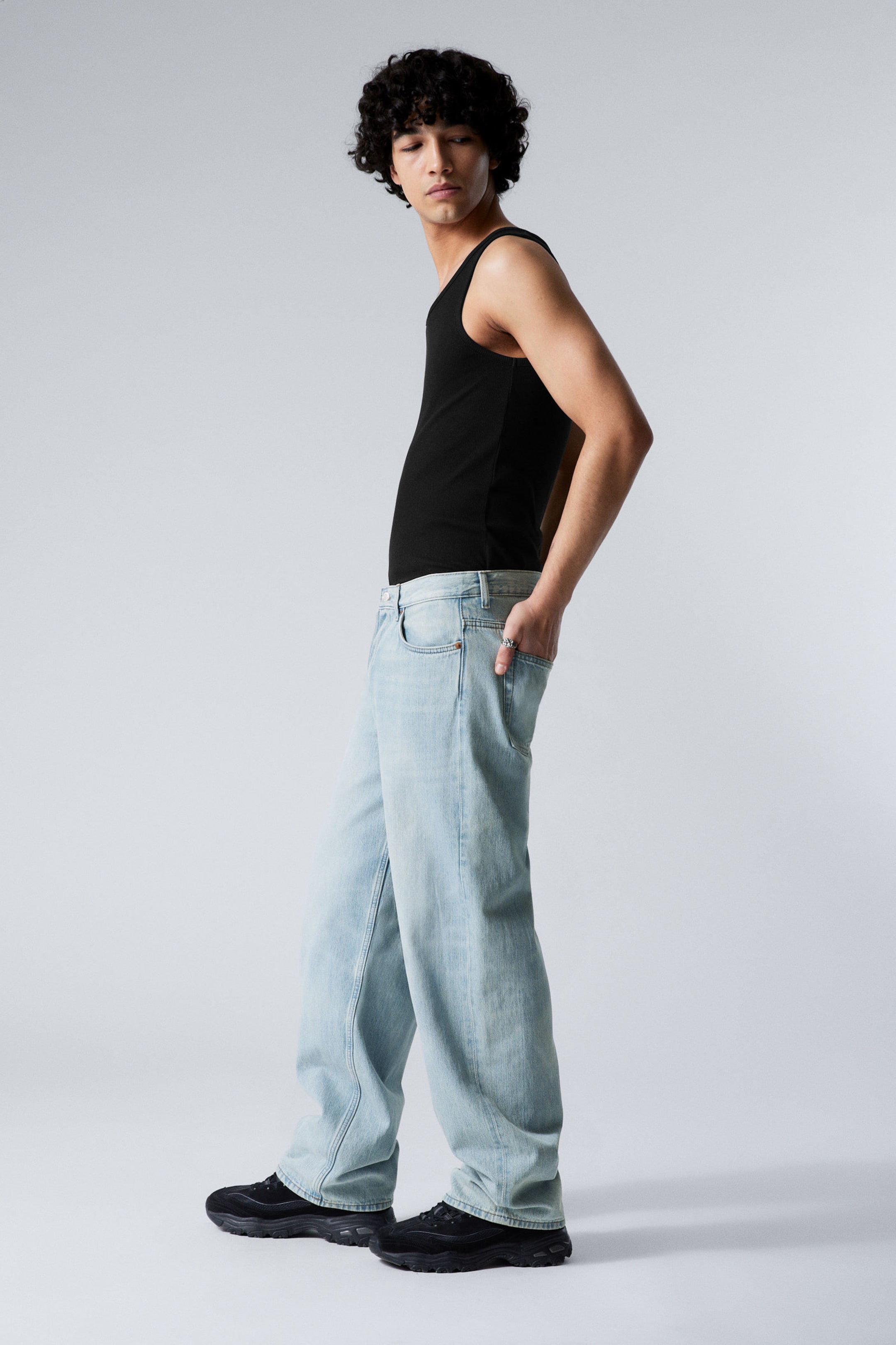 Aeon Blue - Light Blue - Sphere Low Rise Loose Straight Leg Jeans - 2