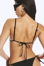 Black - Triangle bikini top - 2