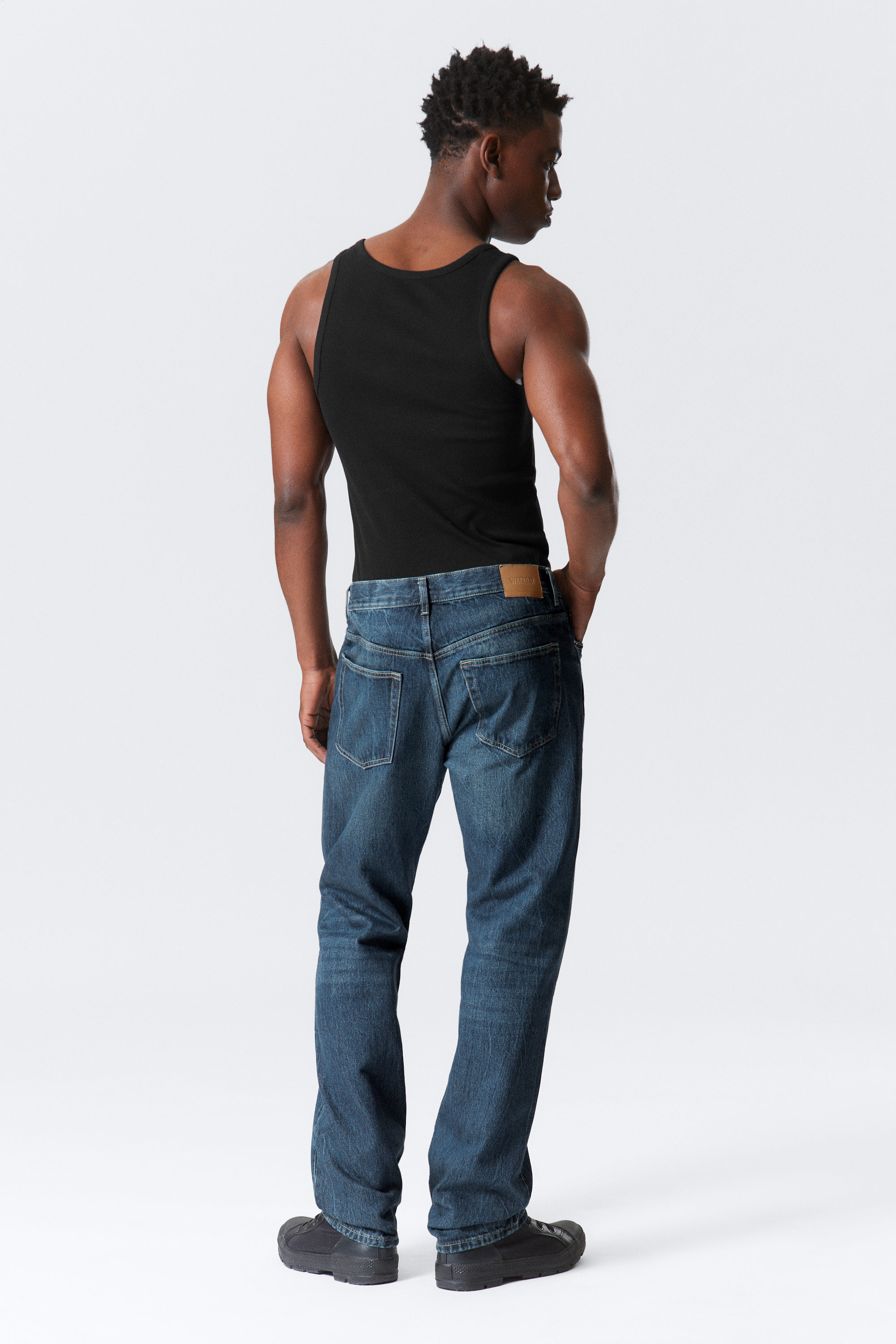Morning Blue - Mörkblå - Space Relaxed Straight Leg Jeans - 3