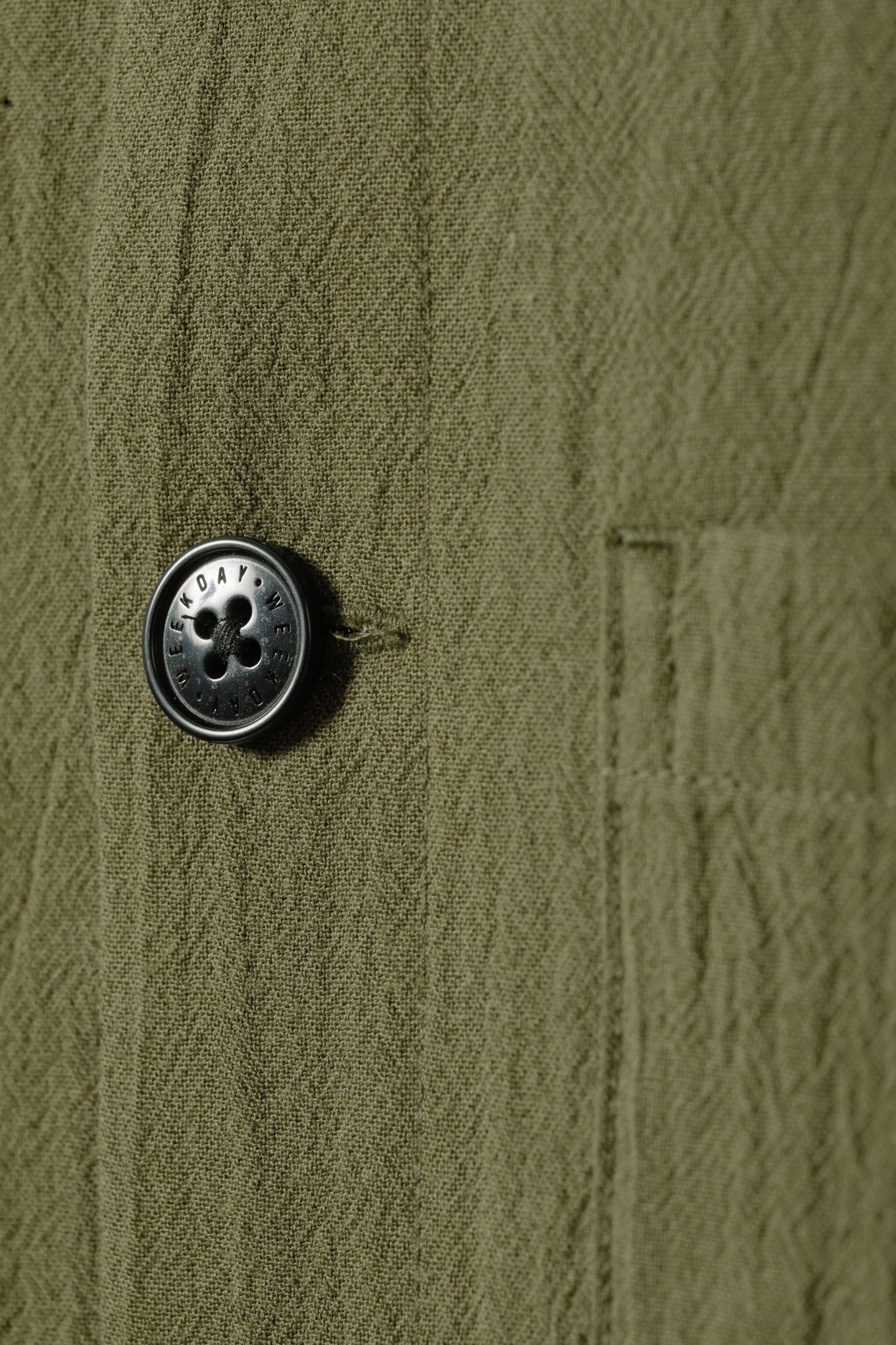 Khaki Green - Roland Structured Overshirt - 1