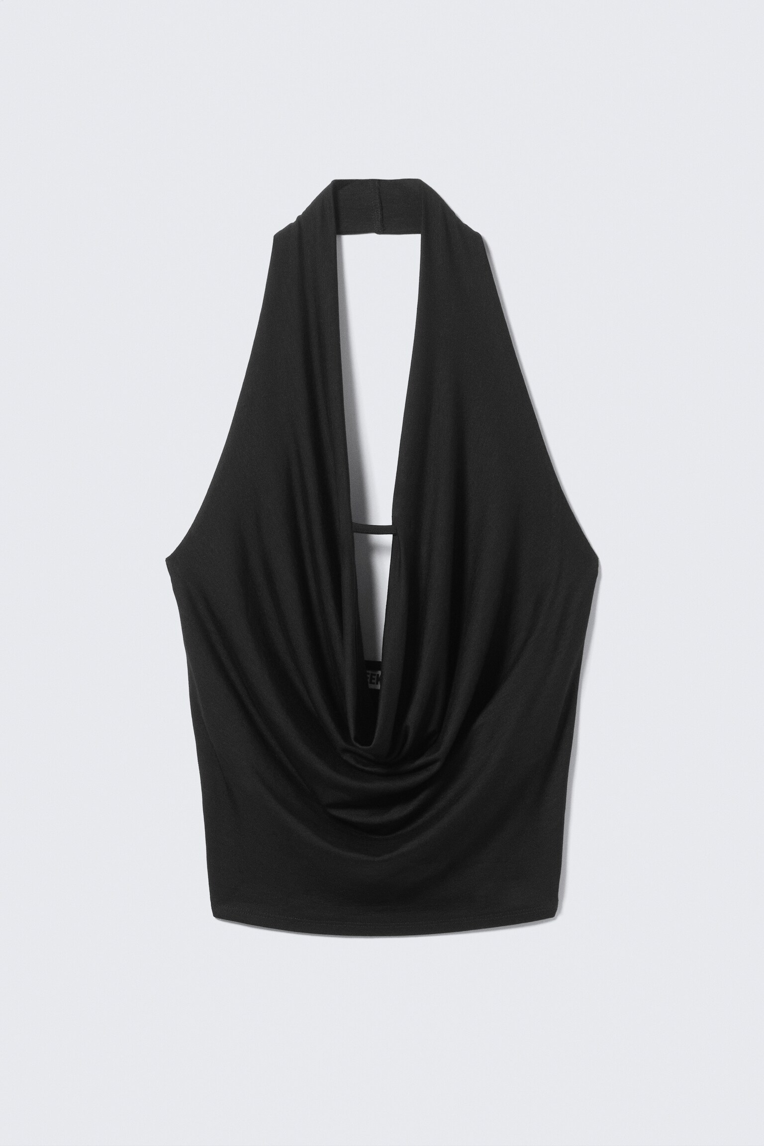 Sleeveless Waterfall Top - Black - 2