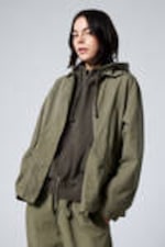 Dark Khaki Green - Washed Ripstop Jacket - 1