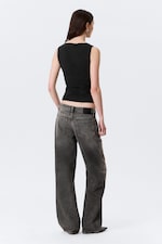 Black - Slim Pierced Seam Sleeveless Top - 3