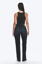 Angel Blue - Dark Blue - Resolute Curve High Waisted Regular Straight Jeans - 3